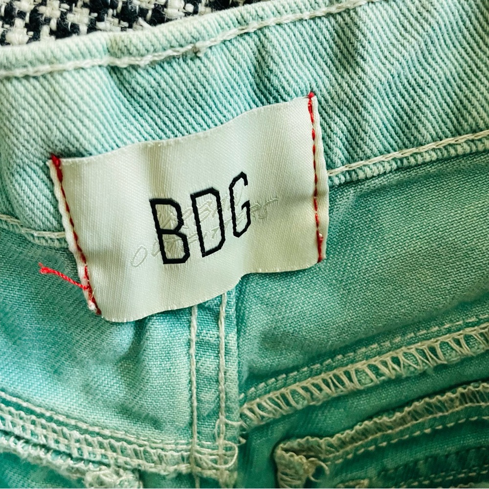 BDG Teal Jean Shorts - Picture 6 of 9
